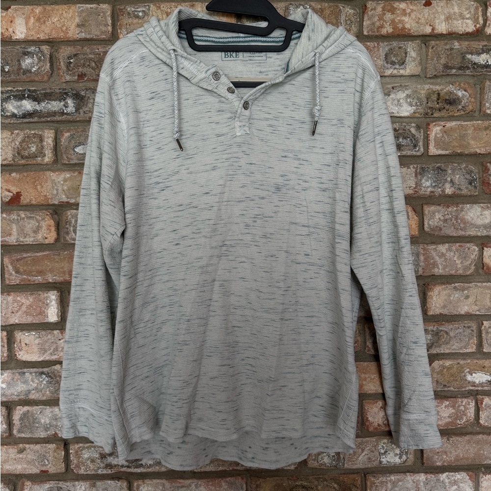 Buckle Men's light blue and white Hooded Sweatshirt